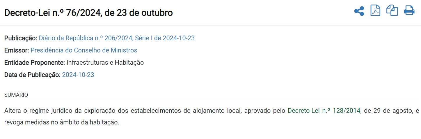 Decreto-Lei n.º 76-2024, de 23 de outubro