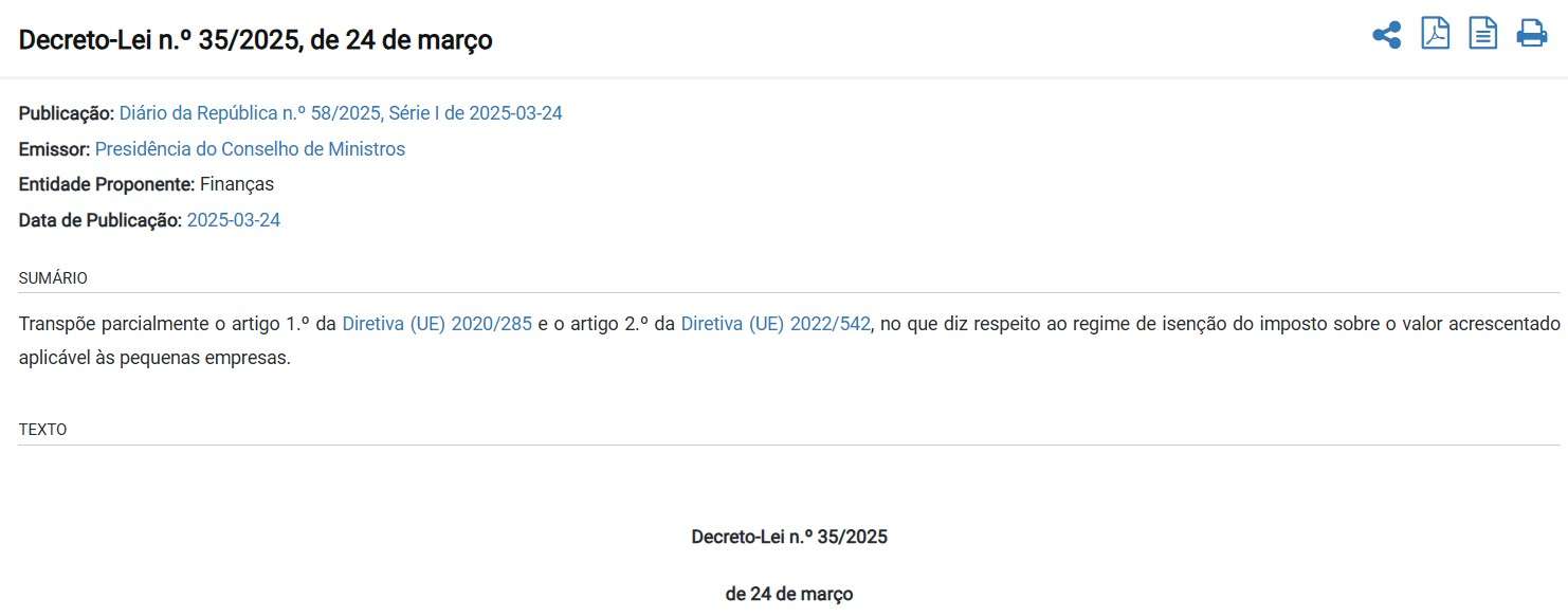 Decreto-Lei n.º 35/2025, de 24 de março